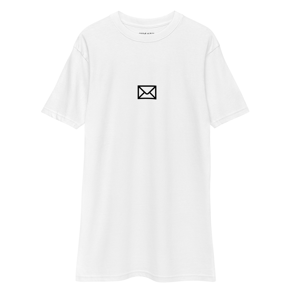 E mail icon shirt white
